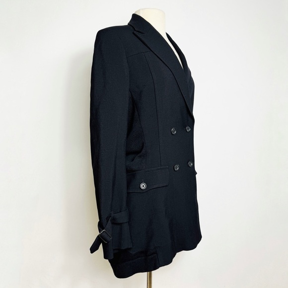Dries Van Noten 100% wool tailored black blazer with longer contrast back panel - Picture 3 of 13